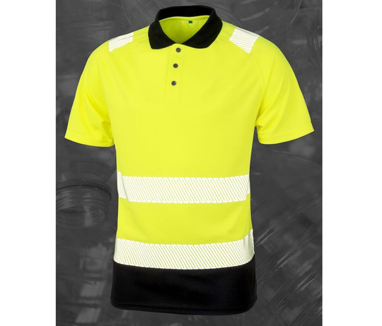 RESULT RS501X - Warnschutz-Polohemd aus recyceltem Polyester