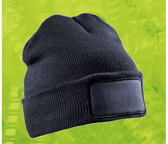 RESULT RC927X - RECYCLED DOUBLE KNIT PRINTERS BEANIE