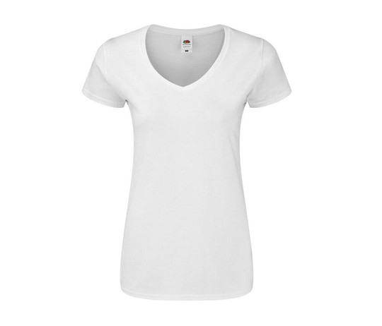 FRUIT OF THE LOOM SC155 - T-Shirt mit V-Ausschnitt für Damen