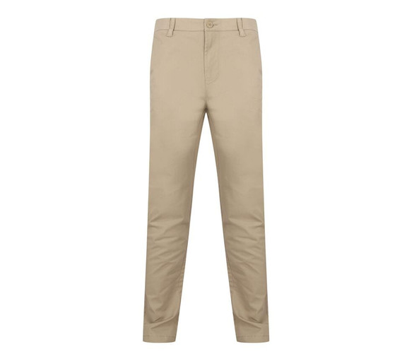 Henbury HY650 - Calça cáqui masculina com cinto ajustável
