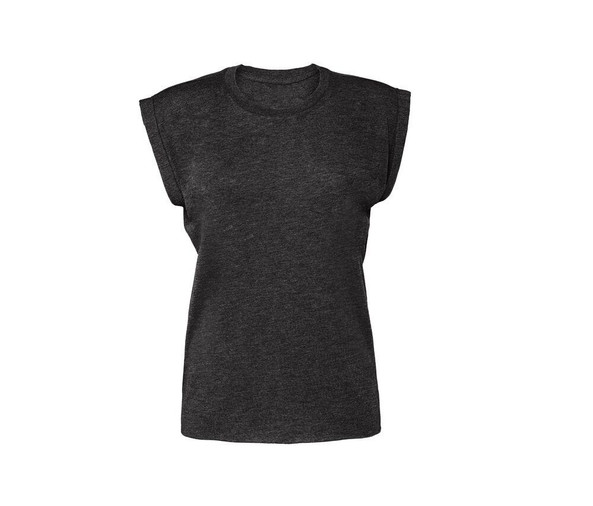 Bella+Canvas BE8804 - Camiseta feminina com mangas enroladas