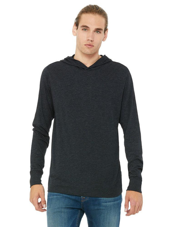 BELLA+CANVAS B3512 - Bella Unisex Jersey Long Sleeve Hooded Tee