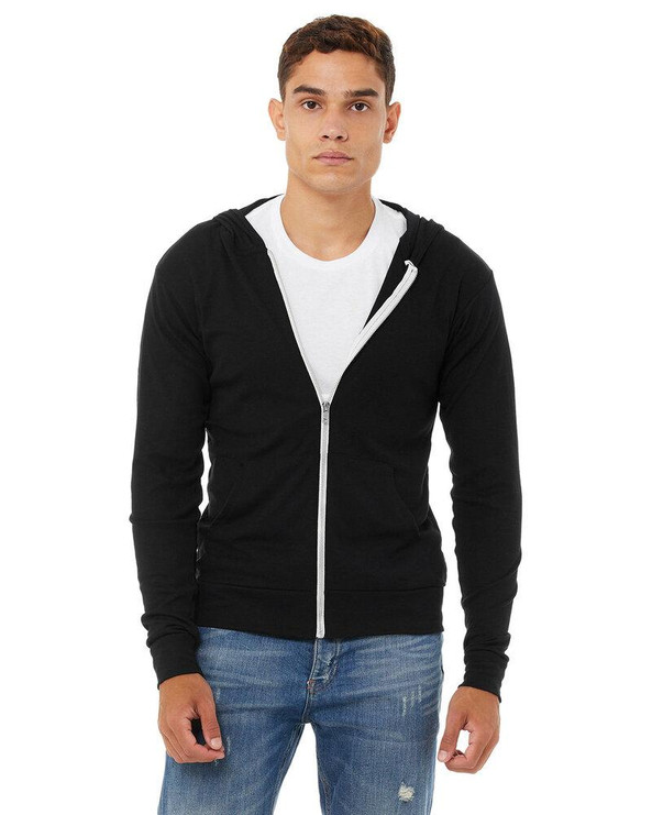 BELLA+CANVAS B3939 - Unisex Triblend Full-Zip Lightweight Hoodie