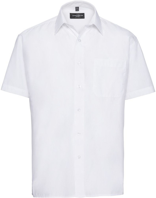 Russell Collection R935M - Mens Poplin Shirts Short Sleeve 110gm