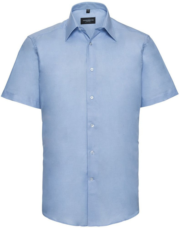 Russell Collection R923M - Oxford Tailored Easy Care Short Sleeve Shirt Mens