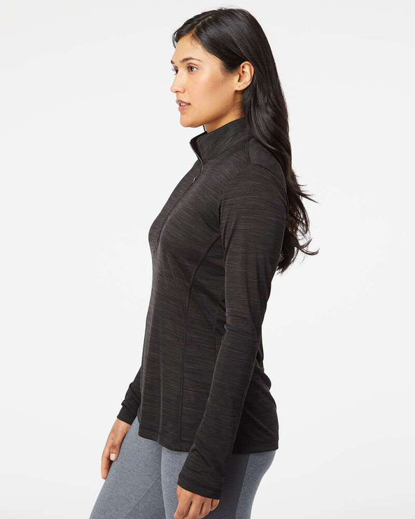 Adidas A476 - Pullover léger à glissière quart de cercle en tissu mélangé pour femmes
