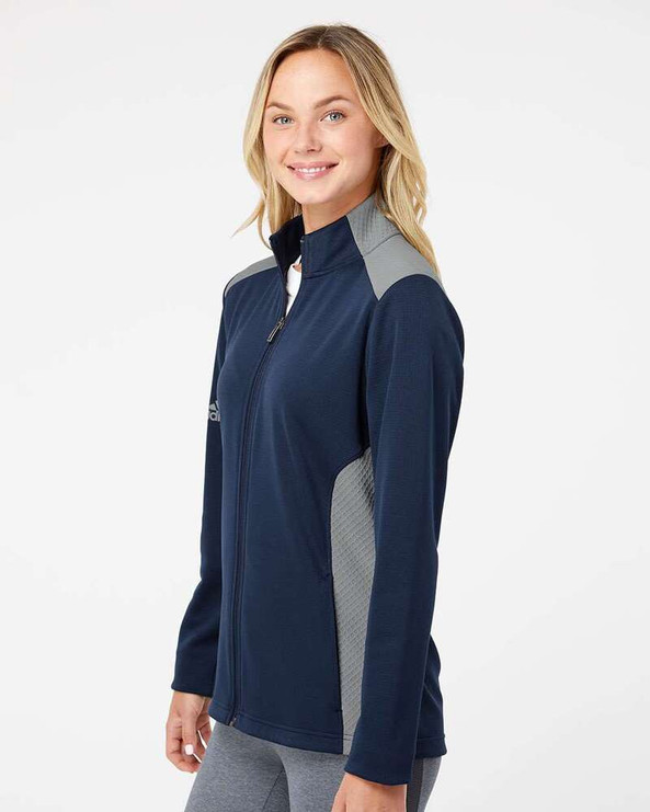 Adidas A529 - Veste Full-Zip Textured Mixed Media pour femmes