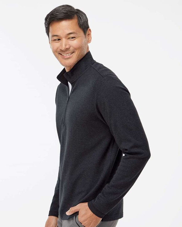 Adidas A554 - 3-Stripes Quarter-Zip Sweater
