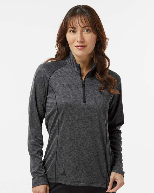 Adidas A594 - Women's Space Dyed Quarter-Zip Pullover