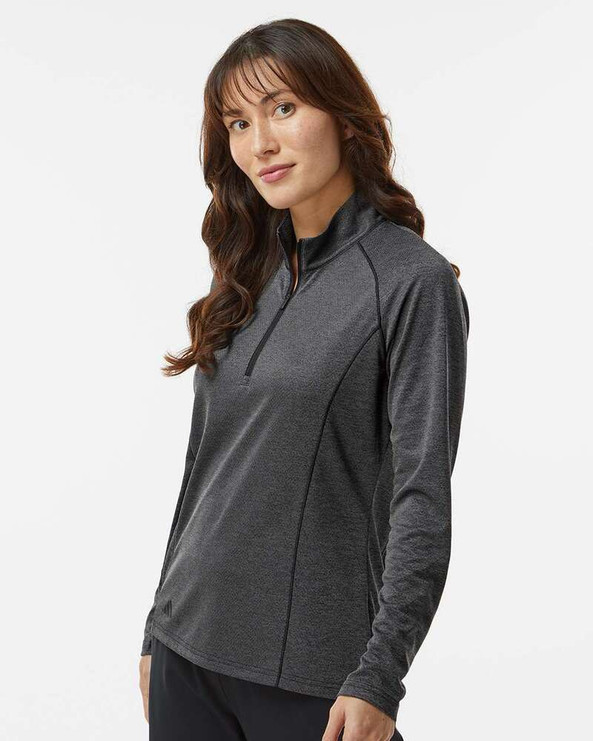 Adidas A594 - Women's Space Dyed Quarter-Zip Pullover