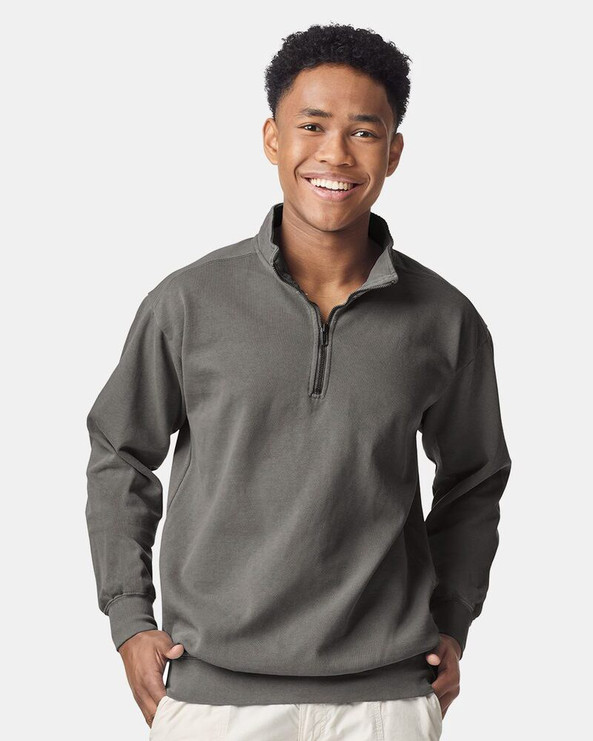 Comfort Colors 1580 - Sweat à quart de tour teint dans la masse