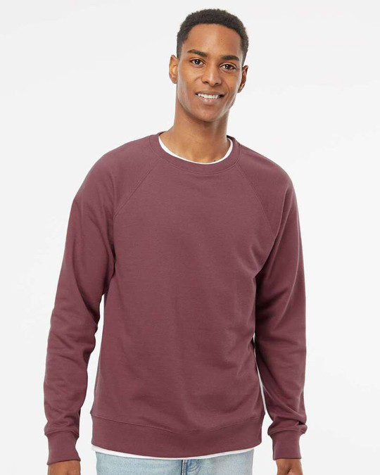 Independent Trading Co. SS1000C - Icône Sweatshirt Ras-du-cou Léger Loopback Terry