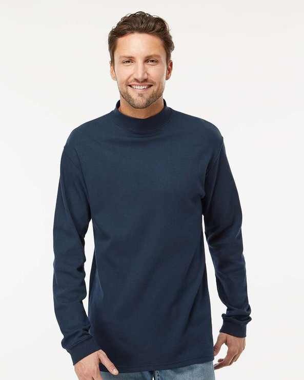 King Fashion KF4600 - Jersey Interlock Mockneck Long Sleeve T-Shirt