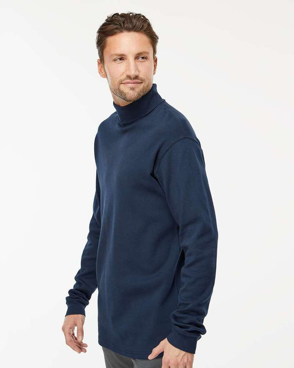 King Fashion KF4900 - T-shirt à manches longues à col roulé en interlock