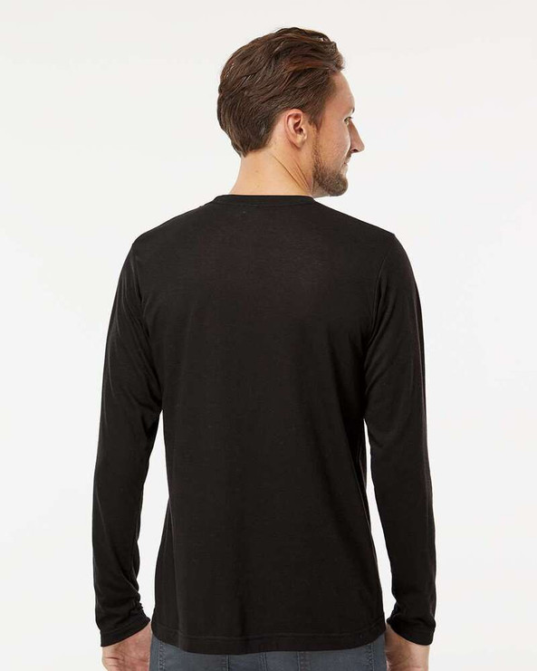 M&O 3520 - T-Shirt à manches longues en Poly-Blend