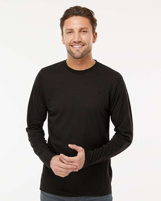 M&O 3520 - T-Shirt à manches longues en Poly-Blend