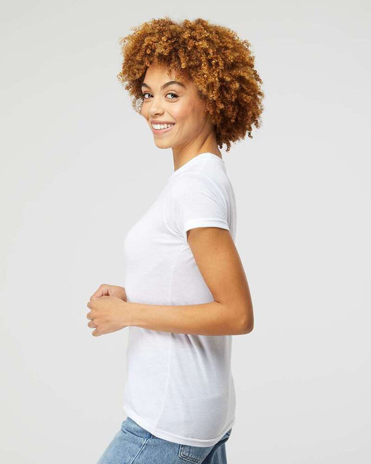 M & O Knits 3540 - T-SHIRT EN COTON FIN POUR DAMES