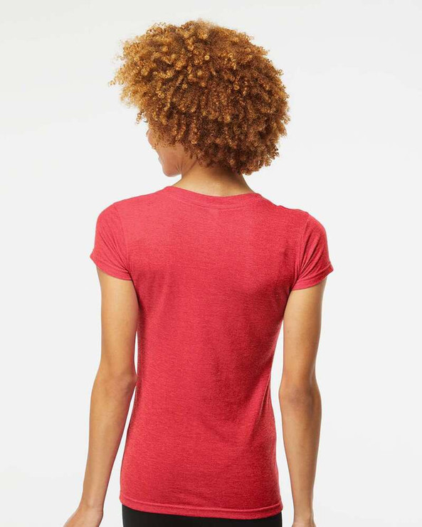 M&O 3542 - Women's Deluxe Blend V-Neck T-Shirt