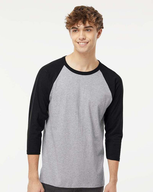 M & O Knits 5540 ADULT BASEBALL T-SHIRT