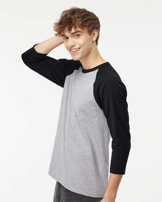 M & O Knits 5540 ADULT BASEBALL T-SHIRT