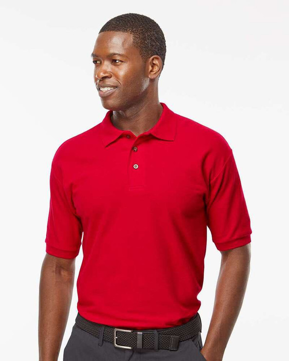 M & O Knits 7002 S/S COMBED RING SPUN PIQUÉ POLO