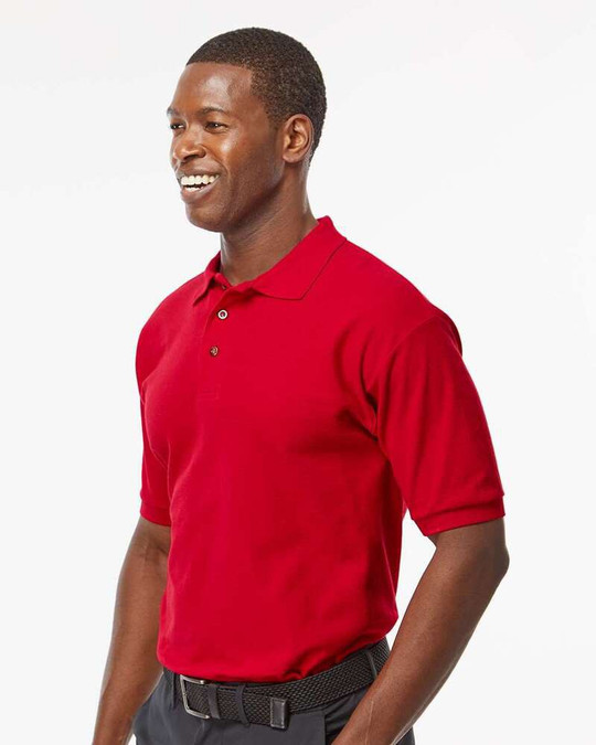 M & O Knits 7002 S/S COMBED RING SPUN PIQUÉ POLO