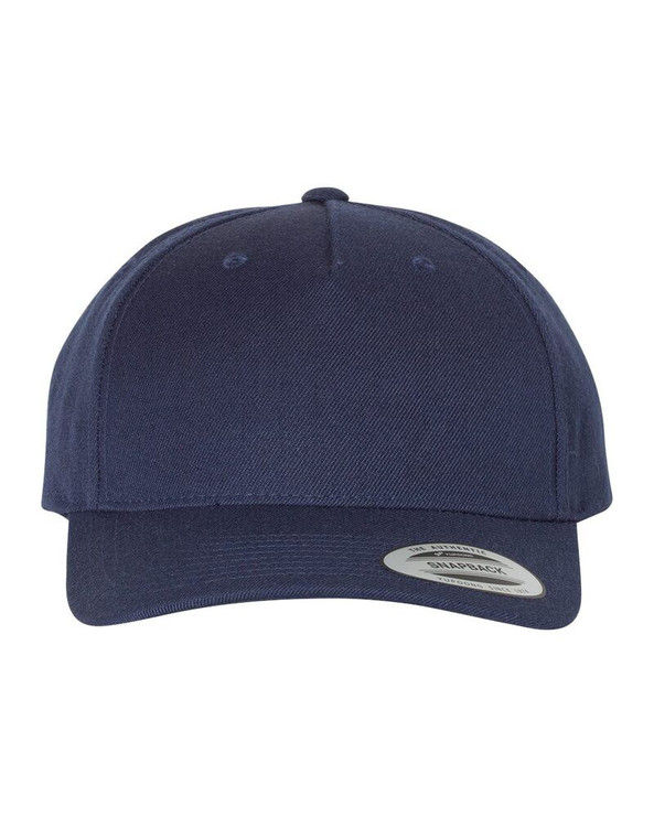 YP Classics 5789M - Premium Five-Panel Curved Visor Snapback Cap