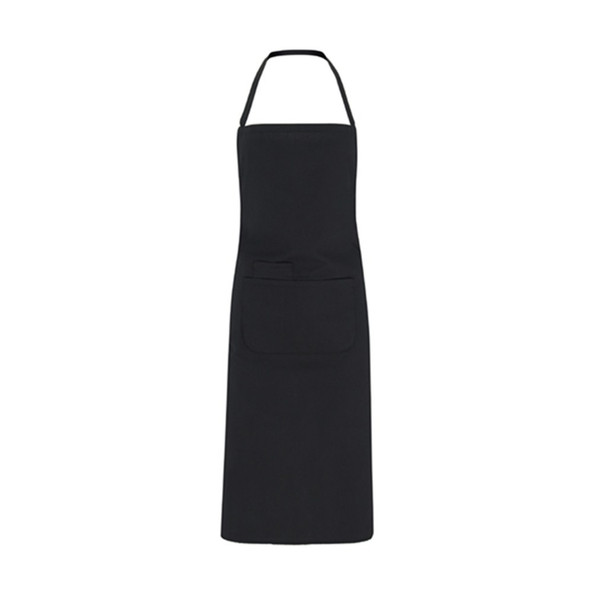 EgotierPro DE9129 - DUCASSE Long apron with double front pocket and matching tie-straps