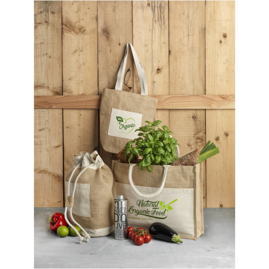 PF Concept 119526 - Mumbay jute draagtas met katoenen voorvak 18L