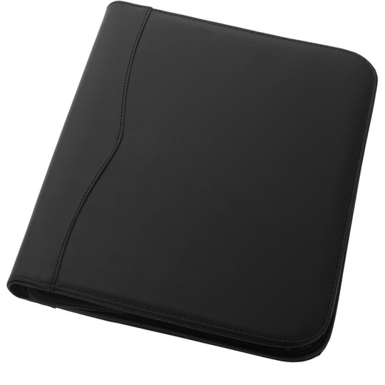 PF Concept 119986 - Ebony A4 konferencemappe med lynlås