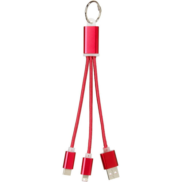 PF Concept 134961 - Metal 3-in-1 charging cable with keychain