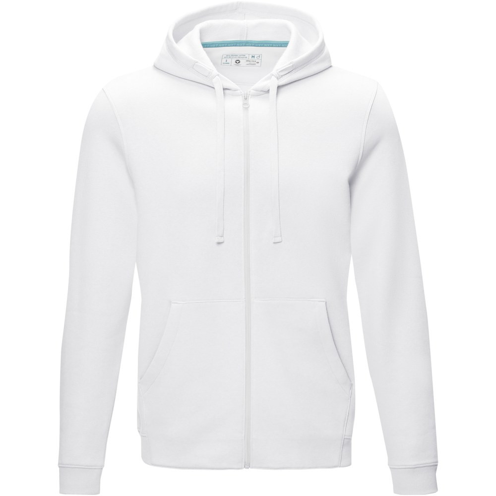Elevate NXT 37510 - Ruby heren GOTS biologische gerecyclede hoodie met volledige rits