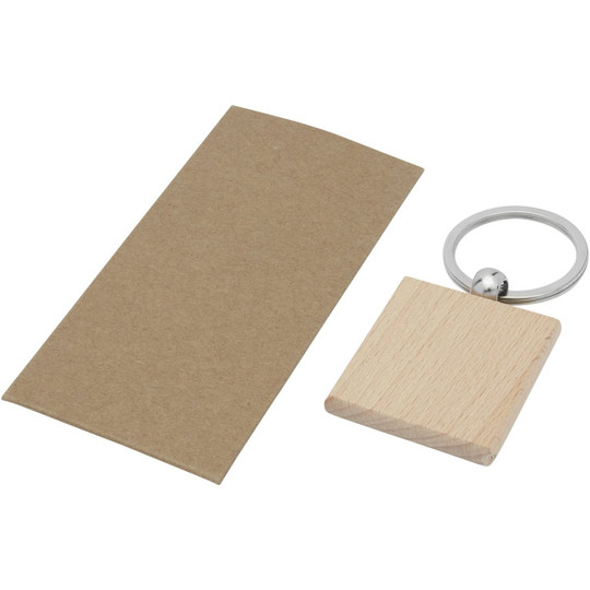 PF Concept 118121 - Porte-clés carré Gioia en bois de hêtre