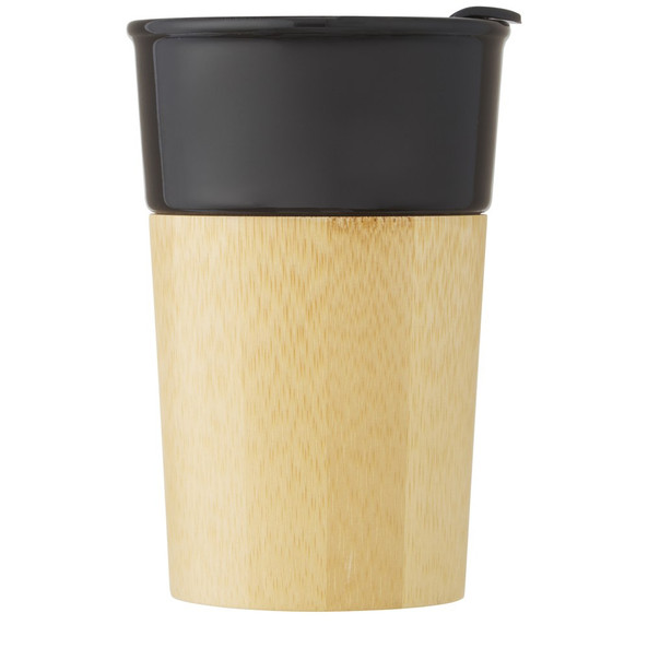 PF Concept 100645 - Pereira 320 ml:n posliinimuki bambusta valmistetulla ulkoseinällä