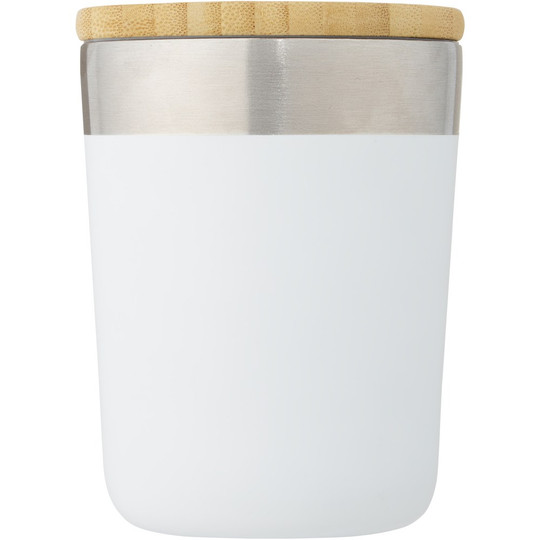 PF Concept 100670 - Gobelet Lagan de 300 ml en acier inoxydable avec isolation par le vide et couche de cuivre, avec couvercle en bambou