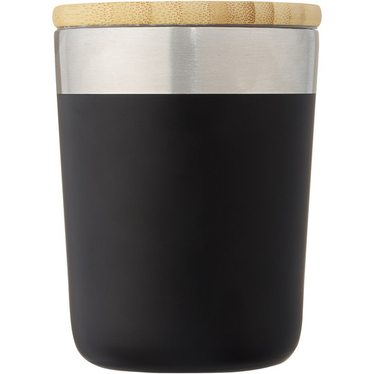 PF Concept 100670 - Gobelet Lagan de 300 ml en acier inoxydable avec isolation par le vide et couche de cuivre, avec couvercle en bambou