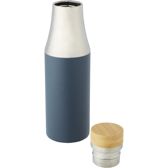 PF Concept 100667 - Hulan koperen vacuüm geïsoleerde roestvrijstalen fles van 540 ml met bamboe deksel