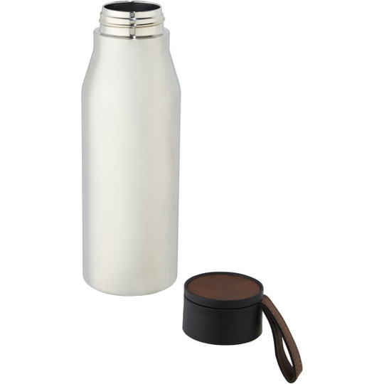 PF Concept 100668 - Ljungan 500 ml kobber vakuum isoleret flaske i rustfrit stål med rem i PU-læder og låg
