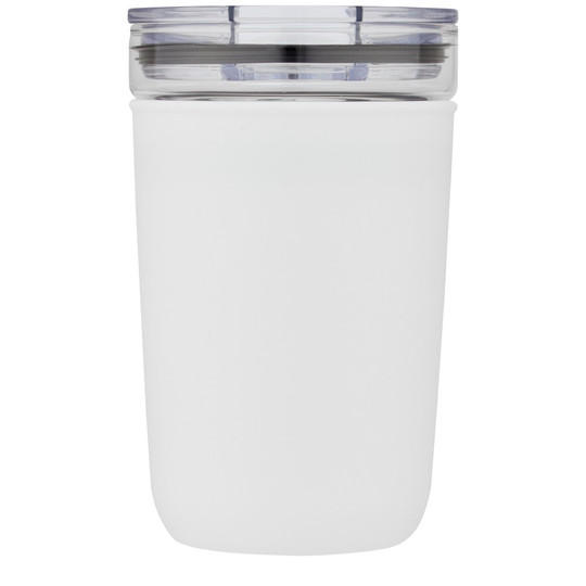 PF Concept 100675 - Szklany kubek Bello o pojemności 420 ml z zewnętrzną ścianką z plastiku z recyklingu