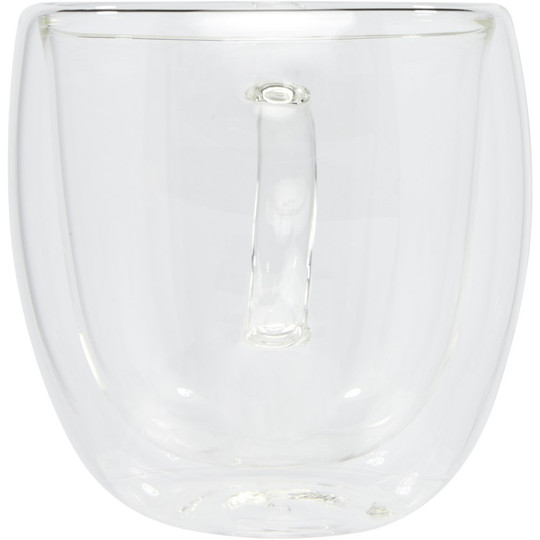 Seasons 113315 - Manti två stycken 250 ml glaskopp med dubbelvägg och underlägg av bambu