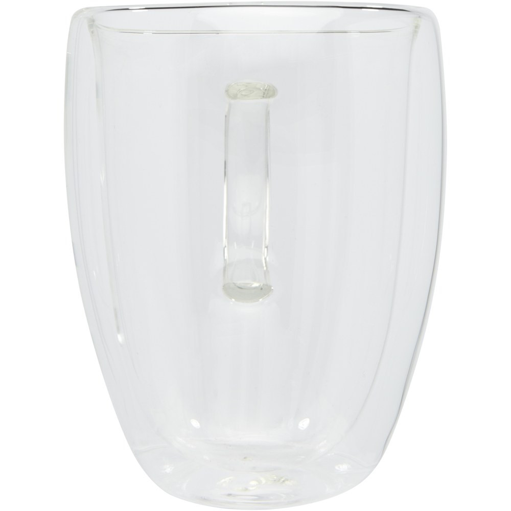 Seasons 113316 - Manti 2-piece 350 ml double-wall glass cup with bamboo coaster