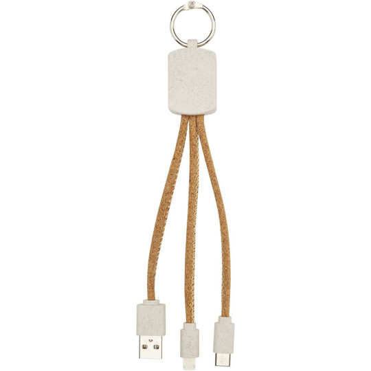 PF Concept 124294 - Bates wheat straw and cork 3-in-1 charging cable