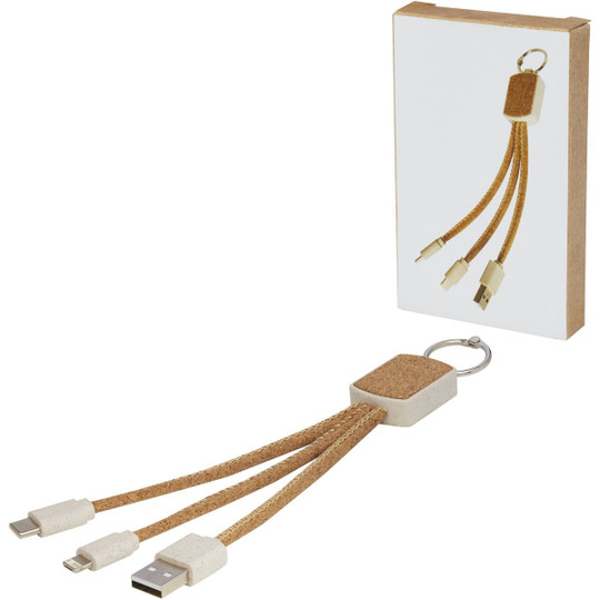 PF Concept 124294 - Bates wheat straw and cork 3-in-1 charging cable