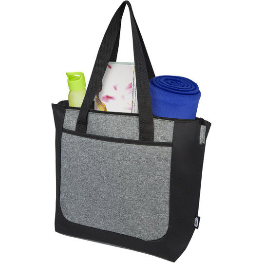 PF Concept 120657 - Reclaim GRS recycled two-tone zippered tote bag 15L