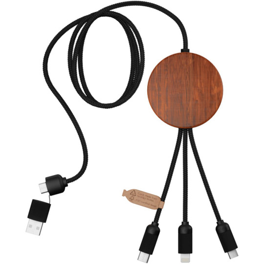 SCX.design 2PX073 - C40 kabel ładujący z podświetlanym logo 5-w-1 rPET i z podkładką ładującą 10 W