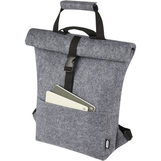 PF Concept 120663 - Felta GRS recycled felt roll-top bike bag 13L