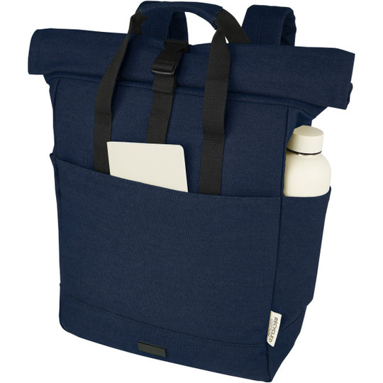 PF Concept 120678 - Joey 15” GRS recycled canvas rolltop laptop backpack 15L