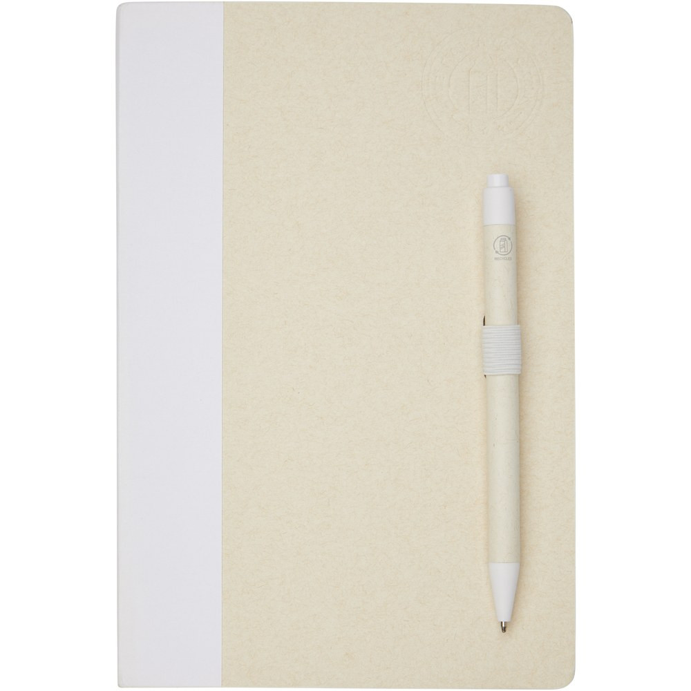 PF Concept 107811 - Dairy Dream A5 size reference recycled milk cartons notebook and ballpoint pen set