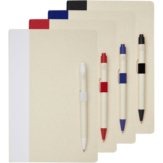 PF Concept 107811 - Ensemble carnet de notes format A5 et stylo bille, à partir de briques de lait recyclées, Dairy Dream