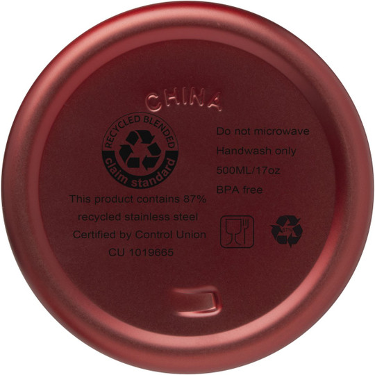 PF Concept 100736 - Vasa 500 ml RCS-gecertificeerde gerecyclede roestvrijstalen koperen vacuümgeïsoleerde fles